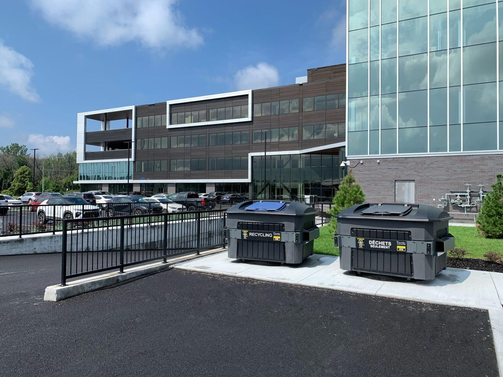 Front Load On-Ground waste and recycling containers