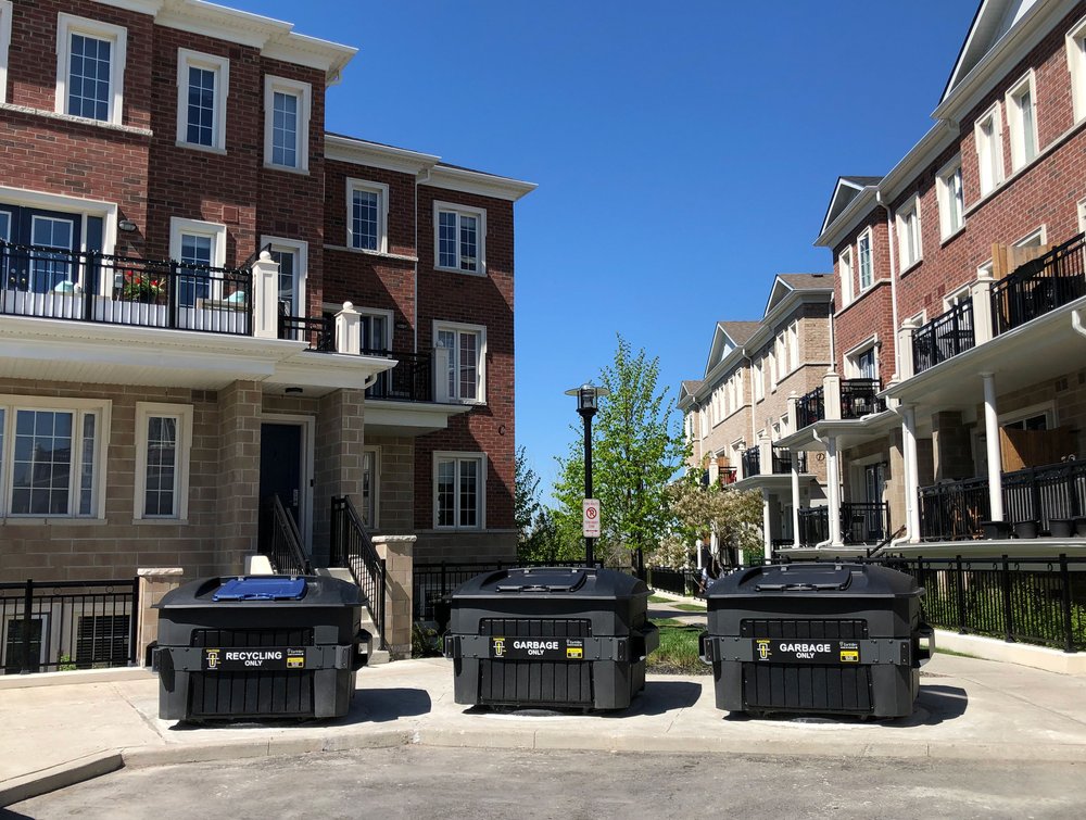EarthBin Front-Load Semi-In-Ground system showing above-grade unit